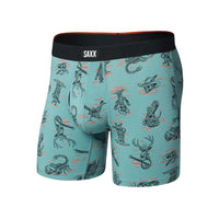 SAXX Ms Vibe Xtra Soft Comfort Boxer Brief Fly Western Weird-Washed Teal