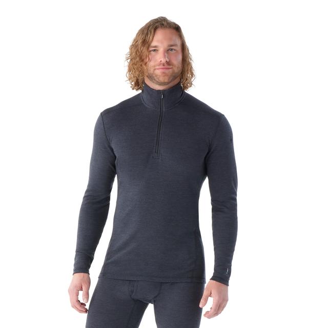 Smartwool Ms Classic Thermal Merino Base Layer 1/4 Zip Charcoal Heather