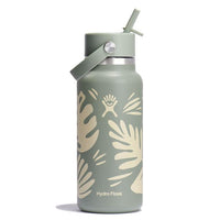 Hydroflask 32oz Wide Mouth w/ Flex Straw Cap Botanical Bliss Agave