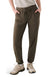 Olive green jogger pants with drawstring waist and side pockets, worn with sneakers