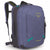 Large travel backpack with grid-textured purple fabric, teal zipper accents, multiple compartments, and padded shoulder straps