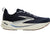 Men's max cushion running shoe in navy with cream midsole, lateral side view