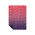 Quilted puffy travel blanket with pink-to-purple ombre gradient and wave-pattern stitching, flat lay view