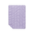Light purple quilted travel blanket with wave stitching pattern, laid flat showing full size