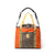 Colorblock utility tote bag with drawstring closure, dual carrying handles and removable shoulder strap