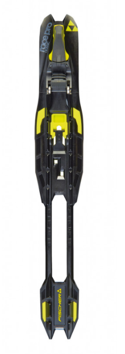 A black and yellow classic ski binding with the label 'RACE PRO CLASSIC IFP' on it.